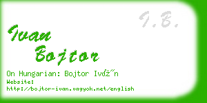 ivan bojtor business card